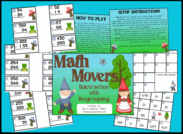 Math Movers Game Subtraction