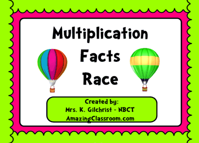 Multiplication Facts Race Game
