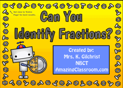 Identifying Fractions Introduction