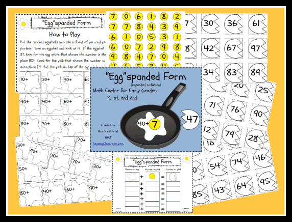 Expanded Form Math Center Game