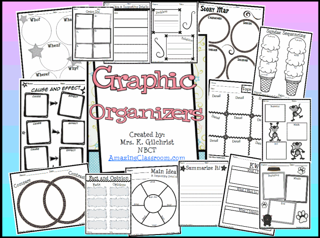 graphic-organizer-pack-printable-worksheet-with-answer-key-lesson
