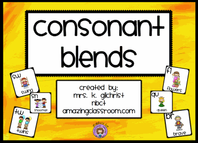 Consonant Blends Interactive Lesson