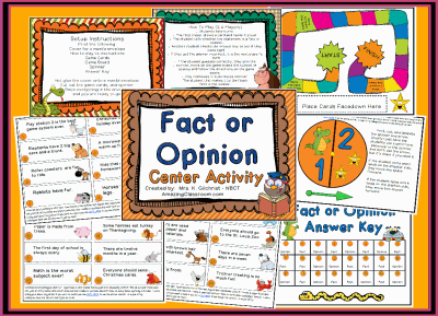 Fact or Opinion Center Station Game