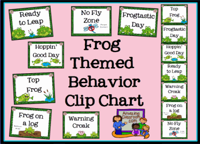 Frog Themed Behavior Clip Chart
