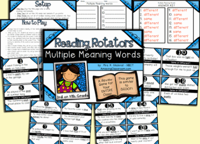 Multiple Meaning Words Game
