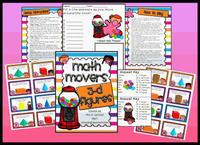 Math Movers 3-D Figures Game