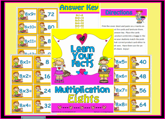 Multiplication Eights Math Station