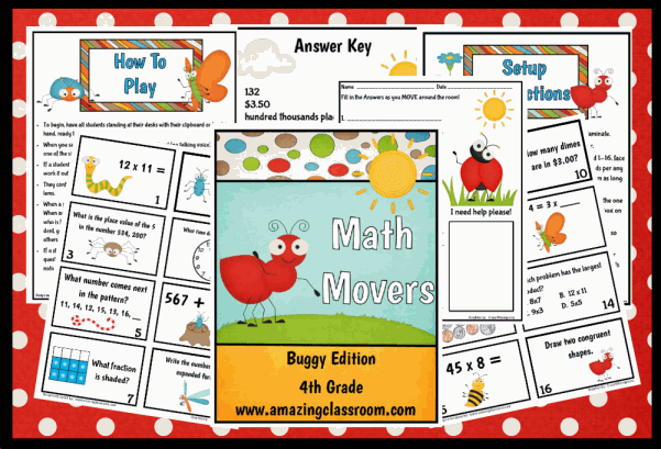 Math Movers Game Buggy Edition 4th