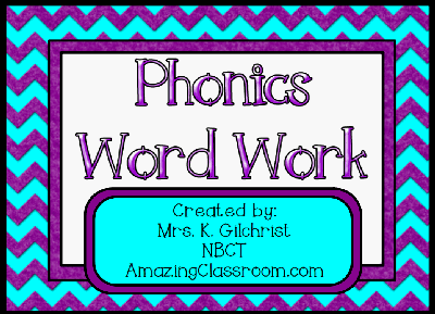Phonics Word Work Flipchart