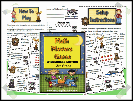 Math Movers Game Wildlife Edition