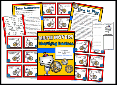Math Movers Fractions Review Game