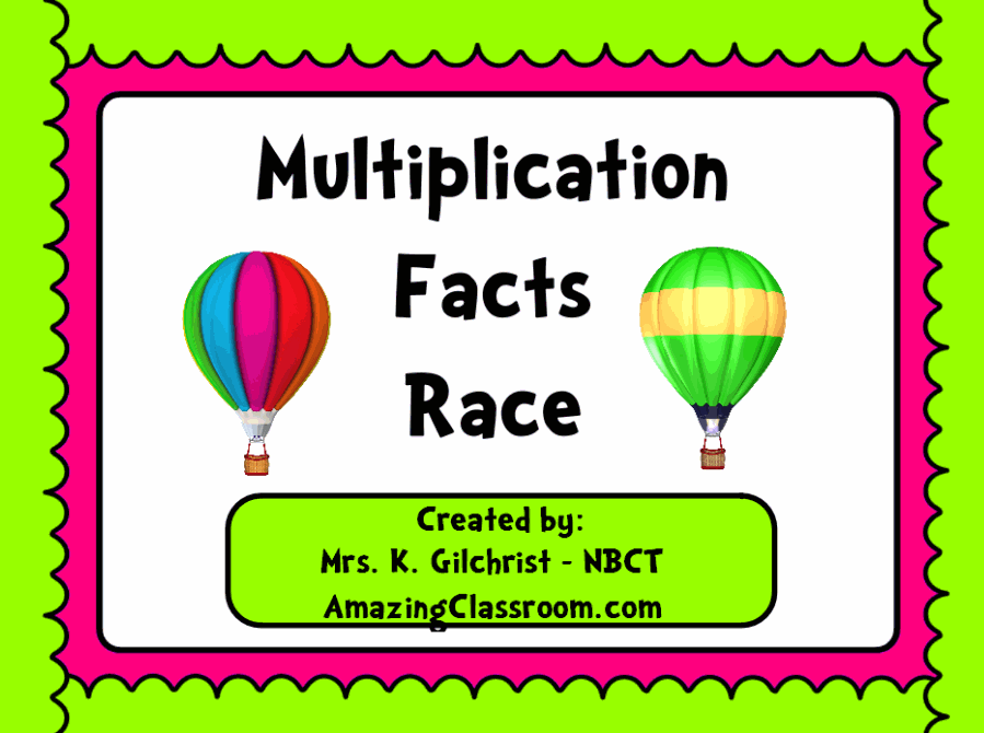 Multiplication Facts Race