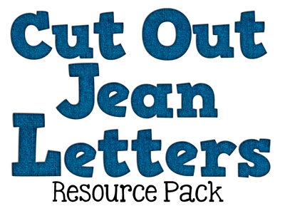 Cut Out Jean Letters Alphabet