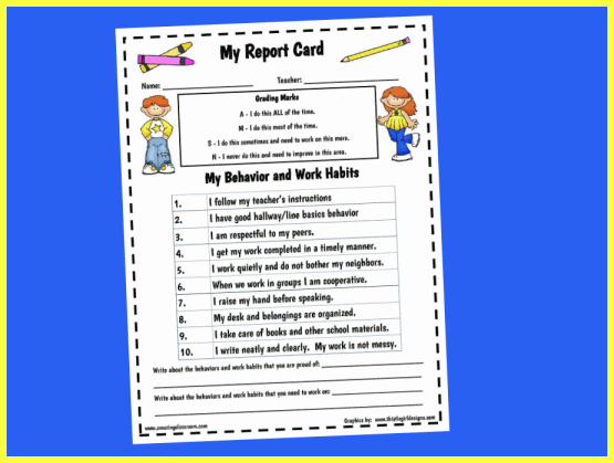 My Behavior Report Card