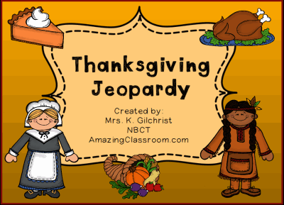 Thanksgiving Jeopardy Game
