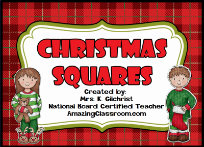 Christmas Squares Review Game