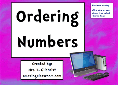 Ordering Whole Numbers Practice