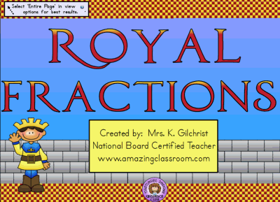 Learn About Fractions The Royal Way