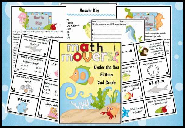 Math Movers Game Sea Edition 2nd