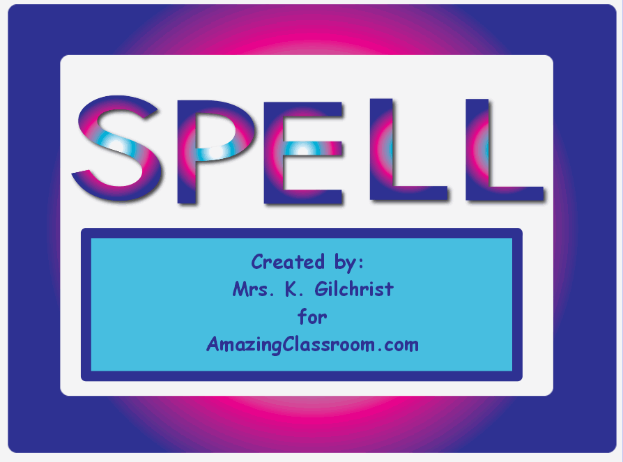 Spelling With Gradient Letters
